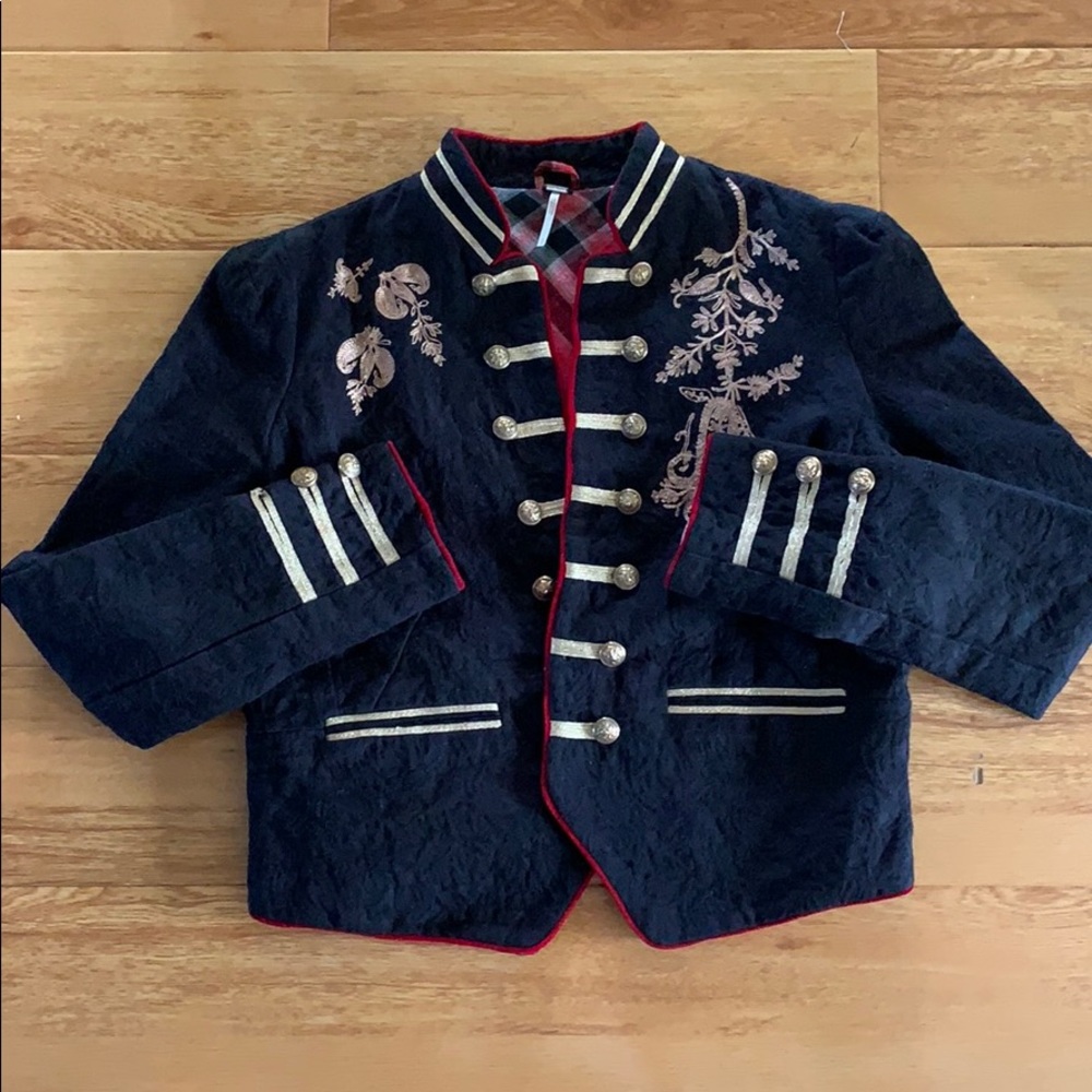 FREE PEOPLE military cropped jacket, sz S/P